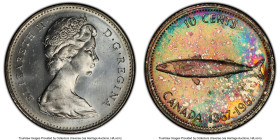Elizabeth II Pair of Certified 10 Cents 1967 MS64 PCGS, 1) 10 Cents 1967 - MS64 2) 10 Cents 1967 - MS64 Royal Canadian mint, KM67. 0,800 Ag. HID098012...