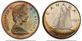 Elizabeth II Pair of Certified 10 Cents 1968 PCGS, 1) 10 Cents 1968 - MS65 2) 10 Cents 1968 - MS64 Royal Canadian mint, KM72. HID09801242017 © 2023 He...