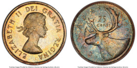 Elizabeth II Pair of Certified 25 Cents 1964 MS65 PCGS, 1) 25 Cents 1964 - MS65 2) 25 Cents 1964 - MS65 Royal Canadian mint, KM52 HID09801242017 © 202...