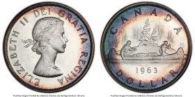 Elizabeth II Pair of Certified Prooflike Dollars 1963 PL65 PCGS Royal Canadian mint, KM54 HID09801242017 © 2023 Heritage Auctions | All Rights Reserve...
