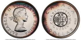 Elizabeth II Pair of Certified Prooflike "Confederation" Dollars 1964 PL65 PCGS, 1) Prooflike Dollar 1964 - PL65 PCGS 2) Prooflike Dollar 1964 - PL65 ...