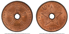 Leopold II 10 Centimes 1888 MS65 Red and Brown PCGS, Brussels mint, KM4. HID09801242017 © 2023 Heritage Auctions | All Rights Reserved
