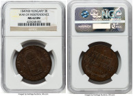 War of Independence 3 Krajczar 1849-NB MS62 Brown NGC, Nagybanya mint, KM434, Huszar-2095. HID09801242017 © 2023 Heritage Auctions | All Rights Reserv...