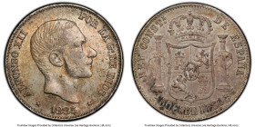 Spanish Colony. Alfonso XII 50 Centimos 1885 AU58 PCGS, Manila mint, KM150. HID09801242017 © 2023 Heritage Auctions | All Rights Reserved