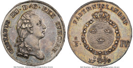 Gustaf III 2/3 Riksdaler 1779-OL AU Details (Cleaned) NGC, Stockholm mint, KM526, AAH-58. HID09801242017 © 2023 Heritage Auctions | All Rights Reserve...
