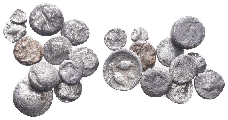 Lot of 11 Silver, Ca. 350-100 BC. AR.
Reference:
Condition: Very Fine
W :5gr...