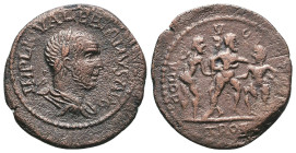 Troas, Alexandria Troas. Valerian I (A.D. 253-260). AE . IMP LIC VALERIANVS AV, laureate, draped and cuirassed bust of Valerian I right / COL AVG / TR...