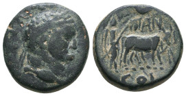 Roman Provincial Coins. Circa. 1st - 3rd Century. Ae.
Reference:
Condition: Very Fine
W :6.7gr
H :18.5mm