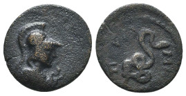 Roman Provincial Coins. Circa. 1st - 3rd Century. Ae.
Reference:
Condition: Very Fine
W :1.8gr
H :14.3mm