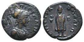 Roman Provincial Coins. Circa. 1st - 3rd Century. Ae.
Reference:
Condition: Very Fine
W :3 gr
H :15.2 mm