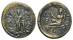 Roman Provincial Coins. Circa. 1st - 3rd Century. Ae.
Reference:
Condition: Very Fine
W :2.6 gr
H :16.6 mm