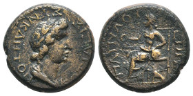 Roman Provincial Coins. Circa. 1st - 3rd Century. Ae.
Reference:
Condition: Very Fine
W :3.9 gr
H :15.5 mm