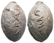 Roman Legion Lead Slings. Ae. Circa, 1st - 4th Century.
Reference:
Condition: Very Fine
W :34.6gr
H :27.4mm