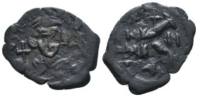 Byzantine Coins. Ae. Circa, 7th - 11th Century.
Reference:
Condition: Very Fine
W :3.6gr
H :25.2mm