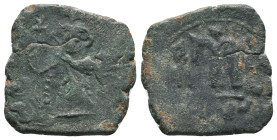 Byzantine Coins. Ae. Circa, 7th - 11th Century.
Reference:
Condition: Very Fine
W :3.5gr
H :19.8mm