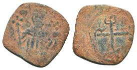 CRUSADERS. Cyprus. Richard I 'the Lionheart', King of England, 1189-1199. Tetarteron Limassol. Crowned facing bust of Richard I, holding cross-tipped ...