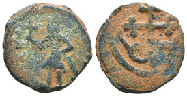 CRUSADERS. Edessa  baldwin ll  , Ae. 11th - 12th Century
Reference:
Condition: Very Fine
W :4.5gr
H :21.5mm