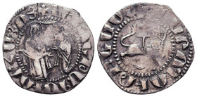 Armenia, Cilician Armenia. Levon I AR Tram. Coronation issue. Sis mint, 1198. The Virgin, orans, standing to right facing Levon, crowned, kneeling to ...