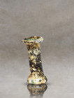 A remarkable miniature Roman unguentarium, crafted during the 1st century AD using the ancient technique of cast glass. This exquisite artifact, likel...