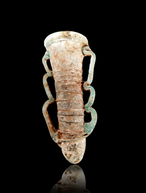 Step into the enchanting world of antiquity with the "Ancient Roman Glass Unguen...