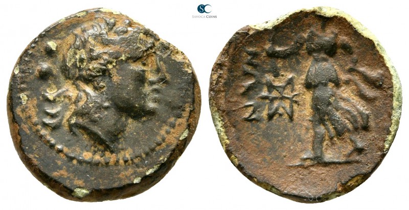 Bruttium. Petelia circa 300 BC. 
Sextans Æ

14mm., 1,80g.



very fine