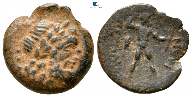 Bruttium. Petelia circa 300 BC. 
Bronze Æ

17mm., 2,71g.



nearly very f...