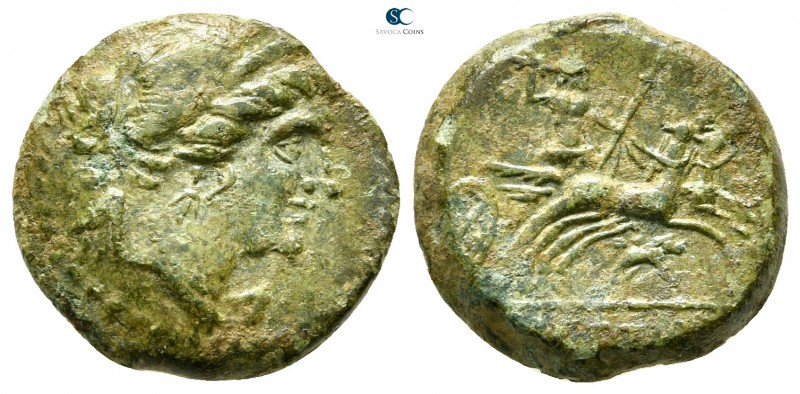 Bruttium. The Brettii 211-208 BC. 
Half Unit Æ

15mm., 3,62g.



very fin...