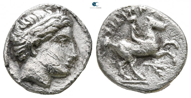 Kings of Macedon. Amphipolis. Philip II AD 247-249. 
1/5 Tetradrachm AR

13mm...
