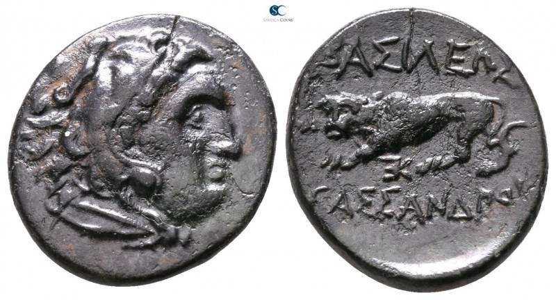 Kings of Macedon. Pella or Amphipolis. Kassander 306-297 BC. 
Half Unit Æ

15...