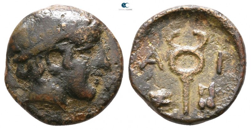 Thrace. Ainos 440-412 BC. 
Bronze Æ

11mm., 1,64g.



very fine