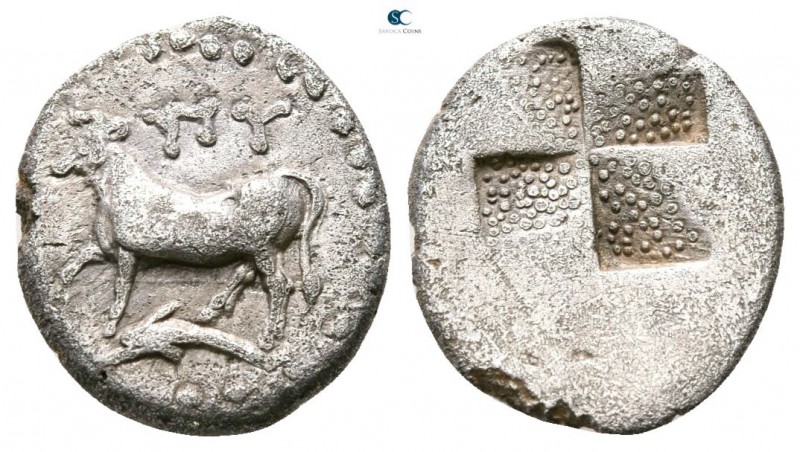 Thrace. Byzantion circa 416-357 BC. 
Diobol AR

10mm., 1,06g.



very fin...