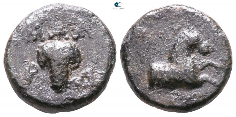 Thrace. Maroneia circa 400-350 BC. 
Bronze Æ

13mm., 3,40g.



nearly ver...