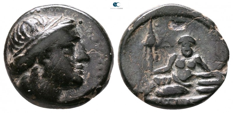 Thrace. Odessos circa 300 BC. 
Bronze Æ

12mm., 2,58g.



very fine