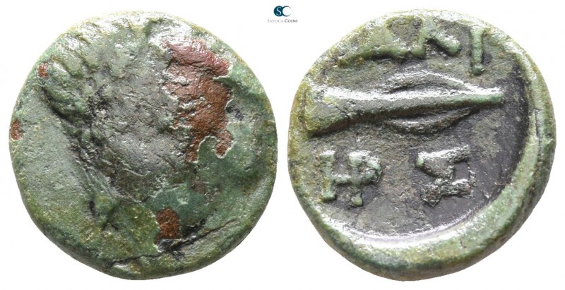Kings of Thrace. Seleukid. Adaios 253-243 BC. 
Bronze Æ

13mm., 2,42g.


...