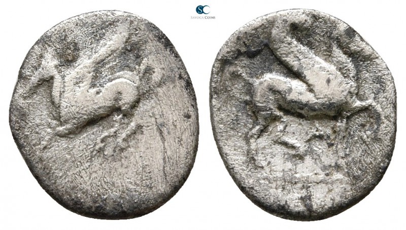 Akarnania. Leukas circa 440-400 BC. 
Diobol AR

11mm., 0,71g.



nearly v...