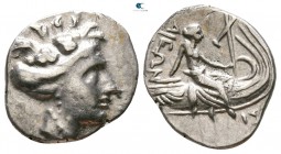 Euboea. Histiaia circa 196-146 BC. Diobol AR (?)