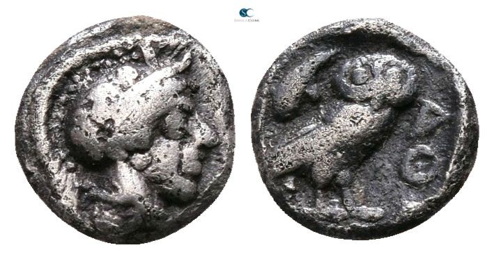 Attica. Athens circa 454-404 BC. 
Hemiobol AR

4mm., 0,32g.



very fine