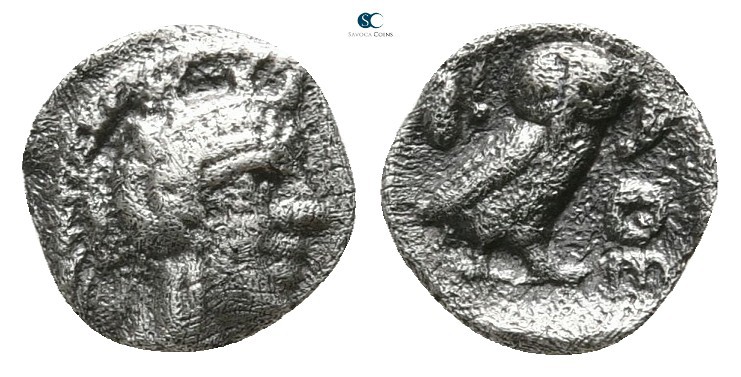 Attica. Athens circa 454-404 BC. 
Hemiobol AR

6mm., 0,29g.



nearly ver...