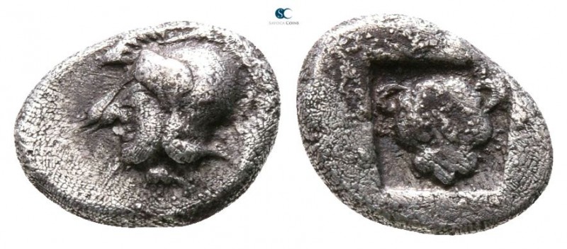 Asia Minor. Uncertain mint circa 500-400 BC. 
Obol AR

6mm., 0,58g.



ne...