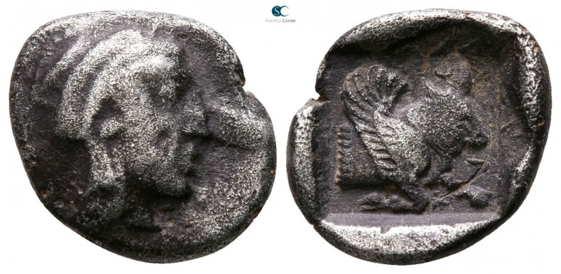 Dynasts of Lycia. Uncertain mint. Kherei 440-410 BC. 
1/4 Stater AR

13mm., 1...