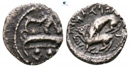 Phoenicia. Byblos. Uncertain king circa 400-350 BC. 1/16 Shekel AR