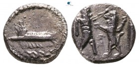 Samaria.  circa 375-333 BC. Obol AR