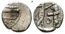 Samaria.  circa 375-333 BC. Obol AR