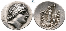Kings of Cappadocia. Mint A (Eusebeia under Mt.Argaios). Ariarathes IX Eusebes Philopator  101-87 BC. Dated RY 3=98/7 BC. Drachm AR
