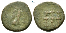 Macedon. Philippi. Pseudo-autonomous issue . Barbarous copy of a bronze of Philippi. Bronze Æ