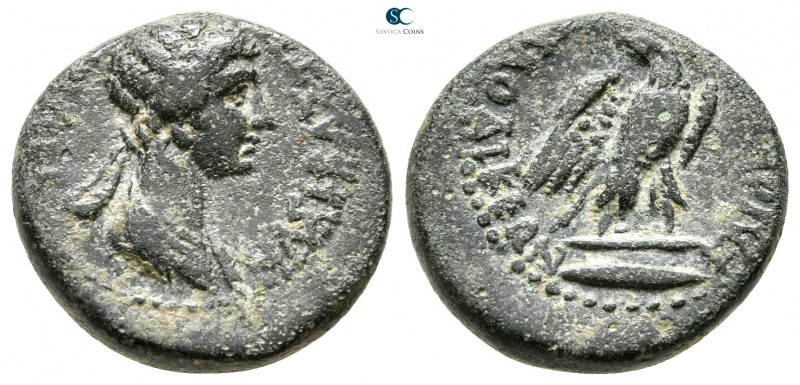 Phrygia. Laodikeia ad Lycum. Agrippina II AD 50-59. 
Bronze Æ

16mm., 4,18g....