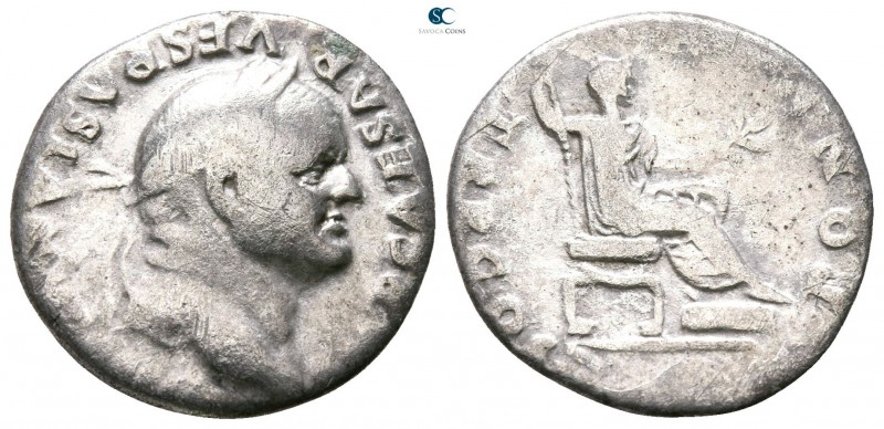Vespasian AD 69-79. Rome
Denarius AR

17mm., 3,02g.



nearly very fine