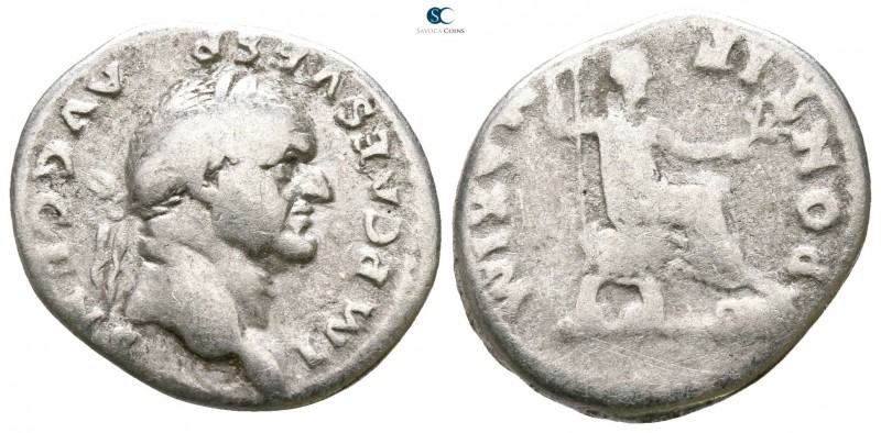 Vespasian AD 69-79. Rome
Denarius AR

19mm., 3,06g.



nearly very fine