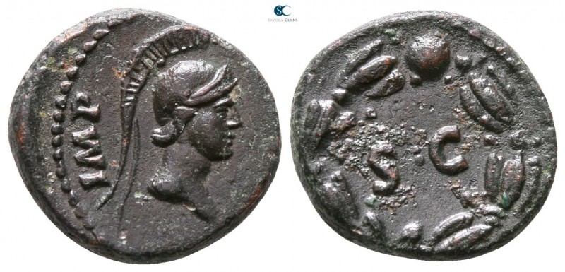Domitian AD 81-96. Rome
Quadrans Æ

14mm., 2,53g.



good very fine