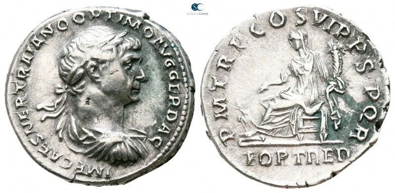 Trajan AD 98-117. Rome
Denarius AR

18mm., 3,38g.



good very fine